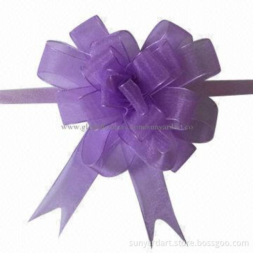 Organza ribbon gift pull bow for packaging decorations